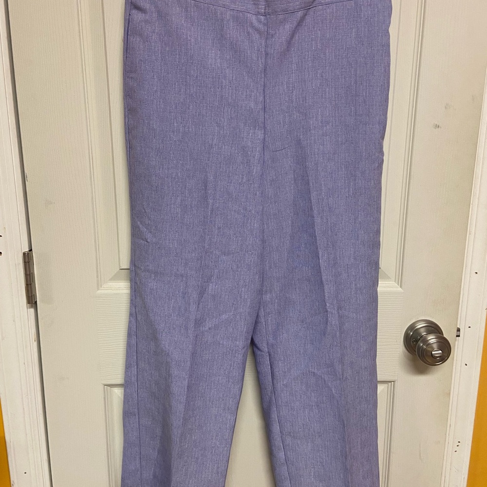 Alfred Dunner Purple Straight Leg Pants
